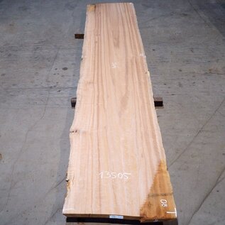 Moabi flamed, table top, approx. 4150 x 800/830/850 x 45 mm, 13505