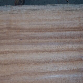 Moabi flamed, table top, approx. 4150 x 800/830/850 x 45 mm, 13505