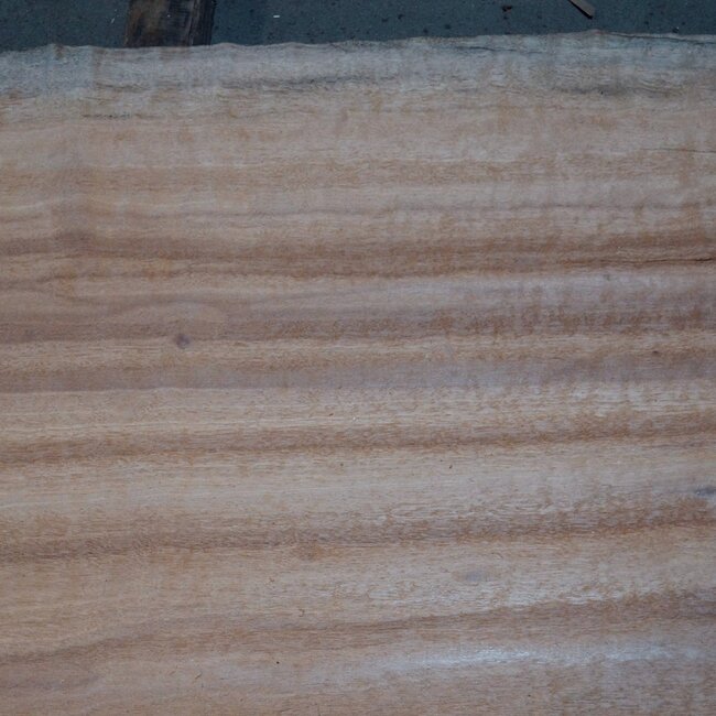 Moabi flamed, table top, approx. 4150 x 800/830/850 x 45 mm, 13505