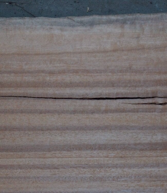 Moabi flamed, table top, approx. 4150 x 930/970/990 x 45 mm, 13508