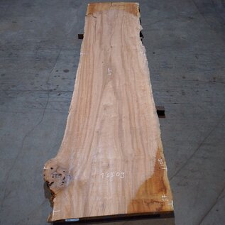 Moabi flamed, table top, approx. 4150 x 870/850/930 x 45 mm, 13509