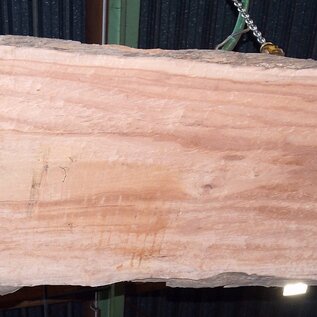 Moabi flamed, table top, approx. 4150 x 870/850/930 x 45 mm, 13509
