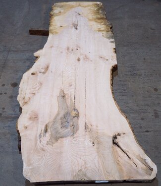 Ash burl table top, approx. 2600 x 1010/890/670 x 40-48 mm, 13512