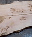 Esche Maser Tischplatte, ca. 2600 x 1030/990/790 x 40-48 mm, 13514