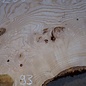 Ash burl table top, approx. 2600 x 990/930/640 x 40-48 mm, 13519
