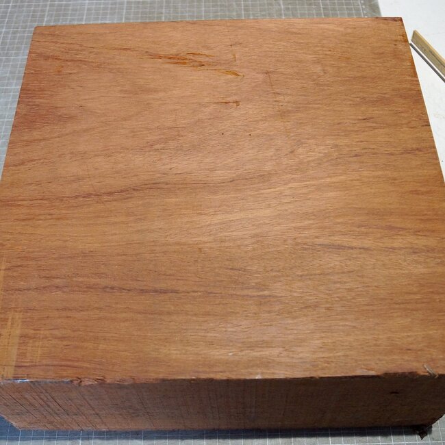Bubinga, ca. 340 x 330 x 120 mm, 13,68 kg