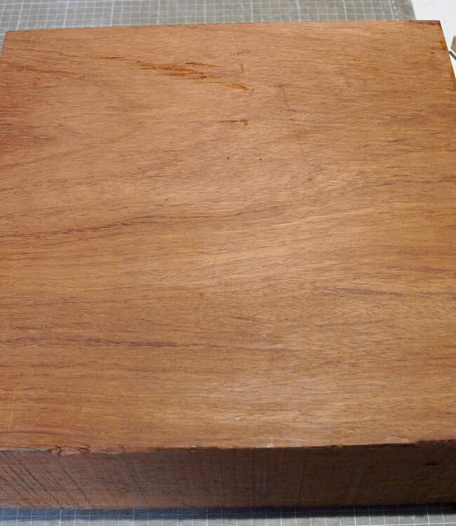 Bubinga, ca. 340 x 330 x 120 mm, 13,68 kg