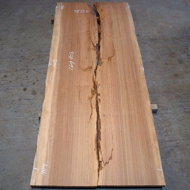 Eyeck table top, approx. 2600 x 1030/1040/1020 x 48 mm, 13536