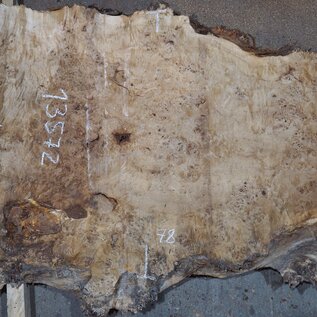 Pappel Maser Tischplatte, ca. 2050 x 780/430 x 65 mm, 13572
