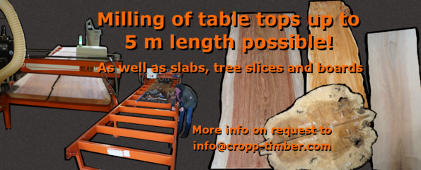 Milling of table tops and slabs