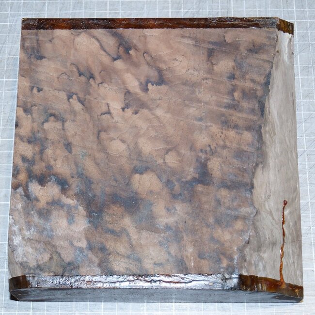 European Walnut fiddleback, approx. 190 x 190 x 56 mm, 1,3 kg