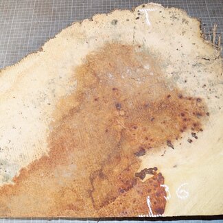 Amboyna burl, approx. 540 x 360 x 90-25 mm, 6 kg