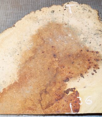 Amboyna burl, approx. 540 x 360 x 90-25 mm, 6 kg