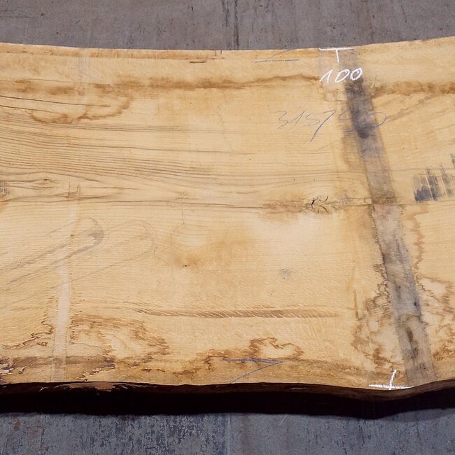 Oak table top, approx. 3150 x 900 x 80 mm, 13621