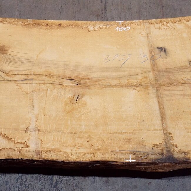 Oak table top, approx. 3150 x 900 x 80 mm, 13622