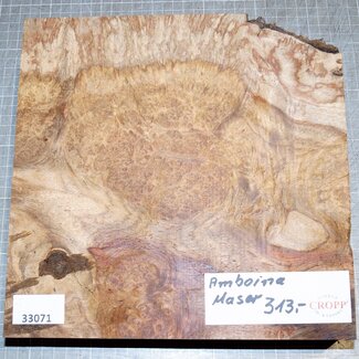 Amboina Maser, ca. 255 x 255 x 55-80 mm, 3,3 kg