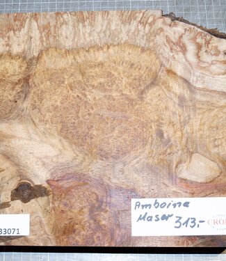 Amboyna Burl, approx. 255 x 255 x 55-80 mm, 3,3 kg