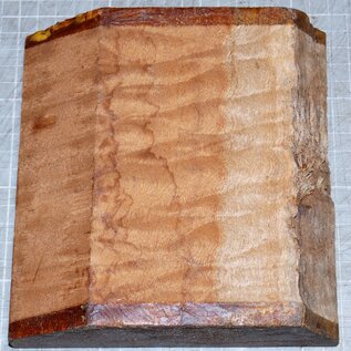 Sapele Mahogany pommelé, approx. 155 x 160 x 52 mm, 0,8 kg