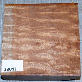 Sapele Mahogany pommelé, approx. 140 x 140 x 49 mm, 0,7 kg