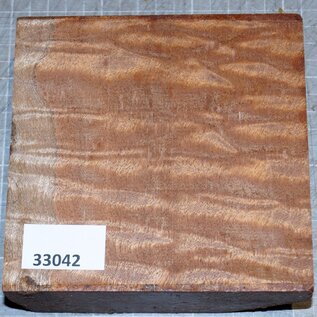 Sapele Mahogany pommelé, approx. 140 x 135 x 49 mm, 0,7 kg
