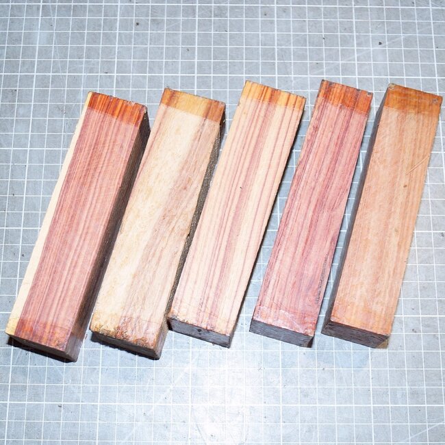 Brazilian Tulipwood, Knife handle, approx. 130 x 39 x 30 mm