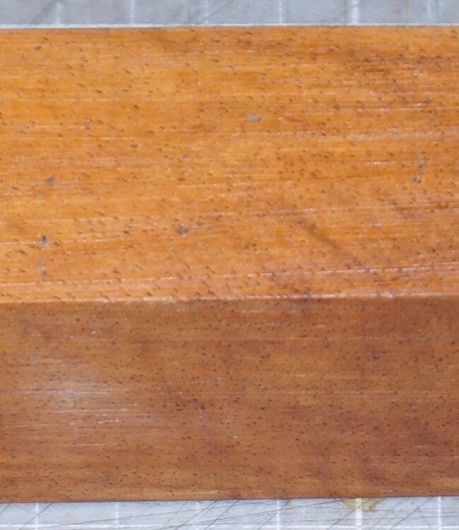 Afzelia knife handle, approx. 40 x 40 x 130 mm, 0,2 kg