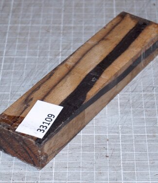 Macassar ebony knife handle, approx. 25 x 43 x 180 mm, 0,2 kg