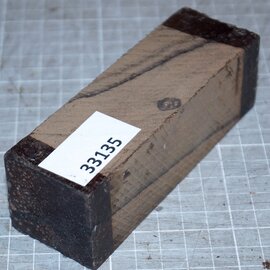 Ziricote knife handle, approx. 38 x 38 x 120 mm, 0,2 kg