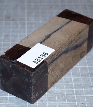 Ziricote knife handle, approx. 40 x 40 x 120 mm, 0,2 kg