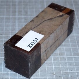 Ziricote knife handle, approx. 40 x 40 x 120 mm, 0,2 kg