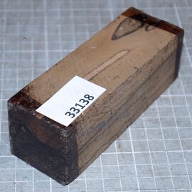 Ziricote knife handle, approx. 40 x 40 x 120 mm, 0,2 kg