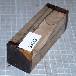 Ziricote knife handle, approx. 40 x 40 x 120 mm, 0,2 kg