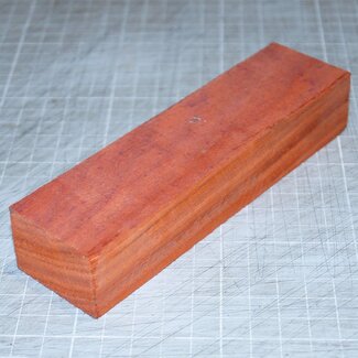 Padouk Messergriff, ca. 150 x 40 x 25 mm, 0,2 kg