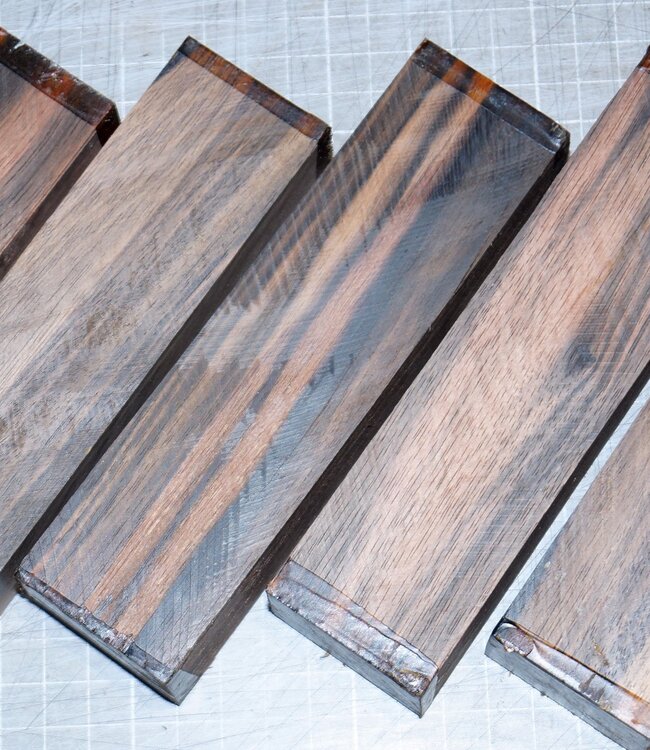 Makassar Ebenholz Messergriff, ca. 150 x 40 x 28 mm, 0,3 kg