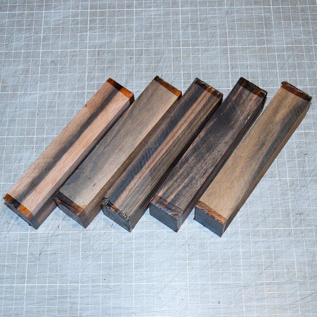 Makassar Ebony knife handle, approx. 150 x 40 x 28 mm, 0,3 kg