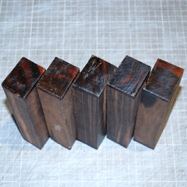 Makassar Ebony knife handle, approx. 150 x 40 x 28 mm, 0,3 kg