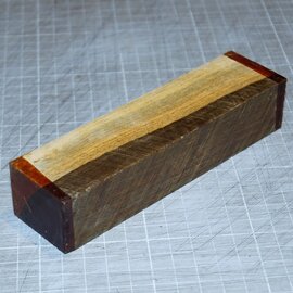 Lignum Vitae with sap knife handle, approx. 150 x 40 x 30 mm, 0,3 kg