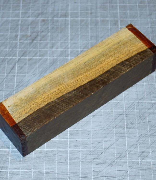 Pockholz mit Splint Messergriff, ca. 150 x 40 x 30 mm, 0,3 kg