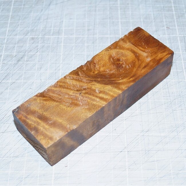 Golden Madrone knife handle, approx. 120 x 37 x 27 mm, 0,2 kg