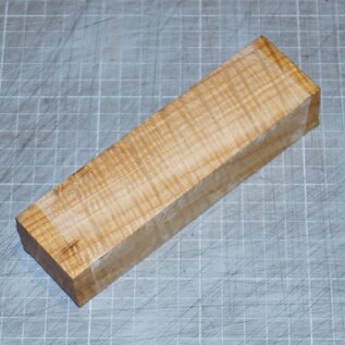 Ash fiddleback knife handle, approx. 150 x 40 x 30 mm, 0,2 kg
