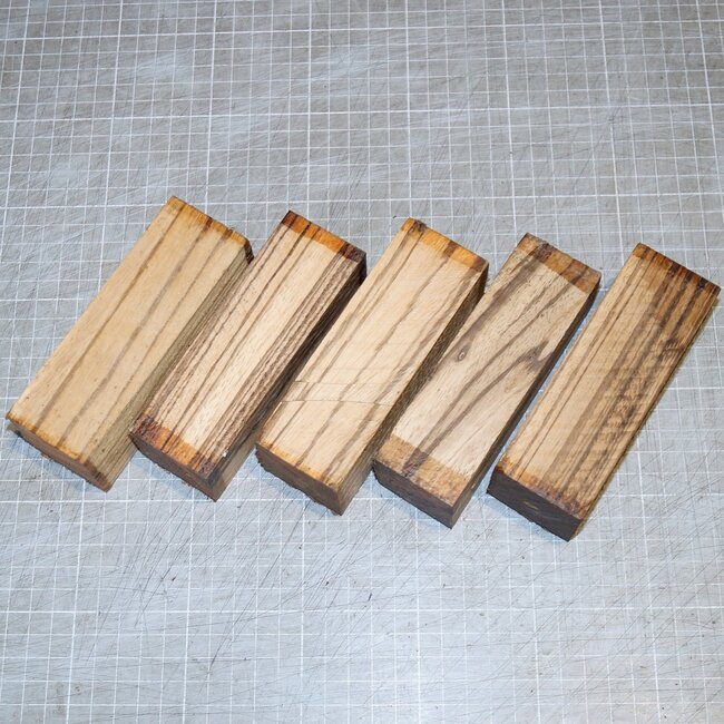 Zebrano Messergriff, ca. 120 x 38 x 38 mm, 0,2 kg