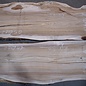 Dutch elm table top pair, approx. 2x 2750 x 470 x 50 mm, 13605a+b