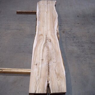 Dutch elm table top pair, approx. 2x 2750 x 470 x 50 mm, 13605a+b