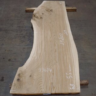 Oak table top, approx. 2050 x 610 x 55 mm, 13614