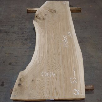 Oak table top, approx. 2050 x 610 x 55 mm, 13614