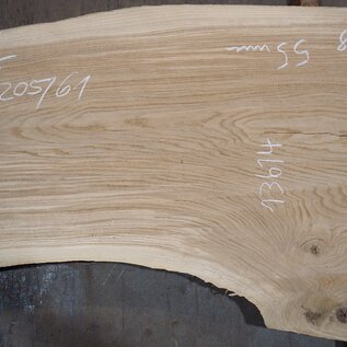 Oak table top, approx. 2050 x 610 x 55 mm, 13614