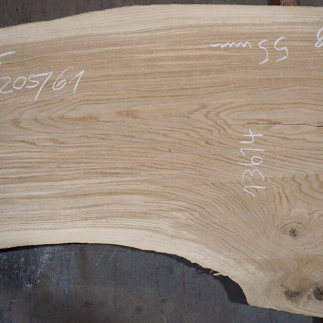 Oak table top, approx. 2050 x 610 x 55 mm, 13614