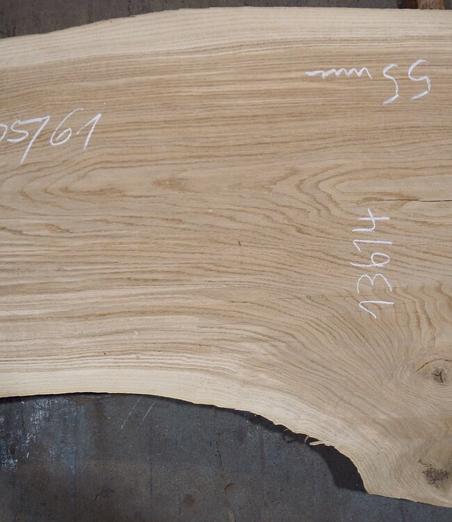 Oak table top, approx. 2050 x 610 x 55 mm, 13614