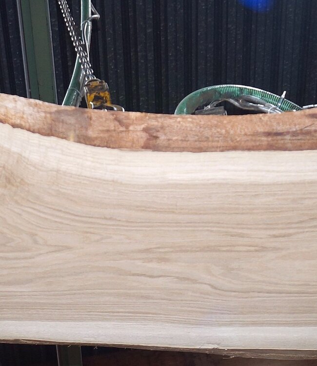 Oak table top, approx. 2050 x 610 x 55 mm, 13614
