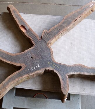 Purpleheart, star shaped slab, approx. 1470 x 1470 x 120 mm, 41218